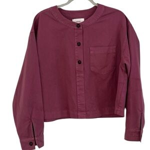 Xirena Boxy Long Sleeve Top Sz Large Pink